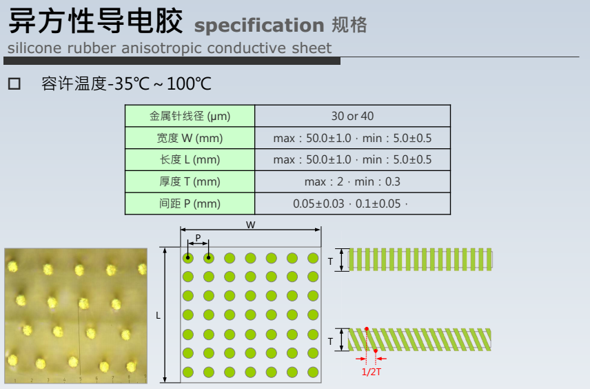 垂直导电胶规格